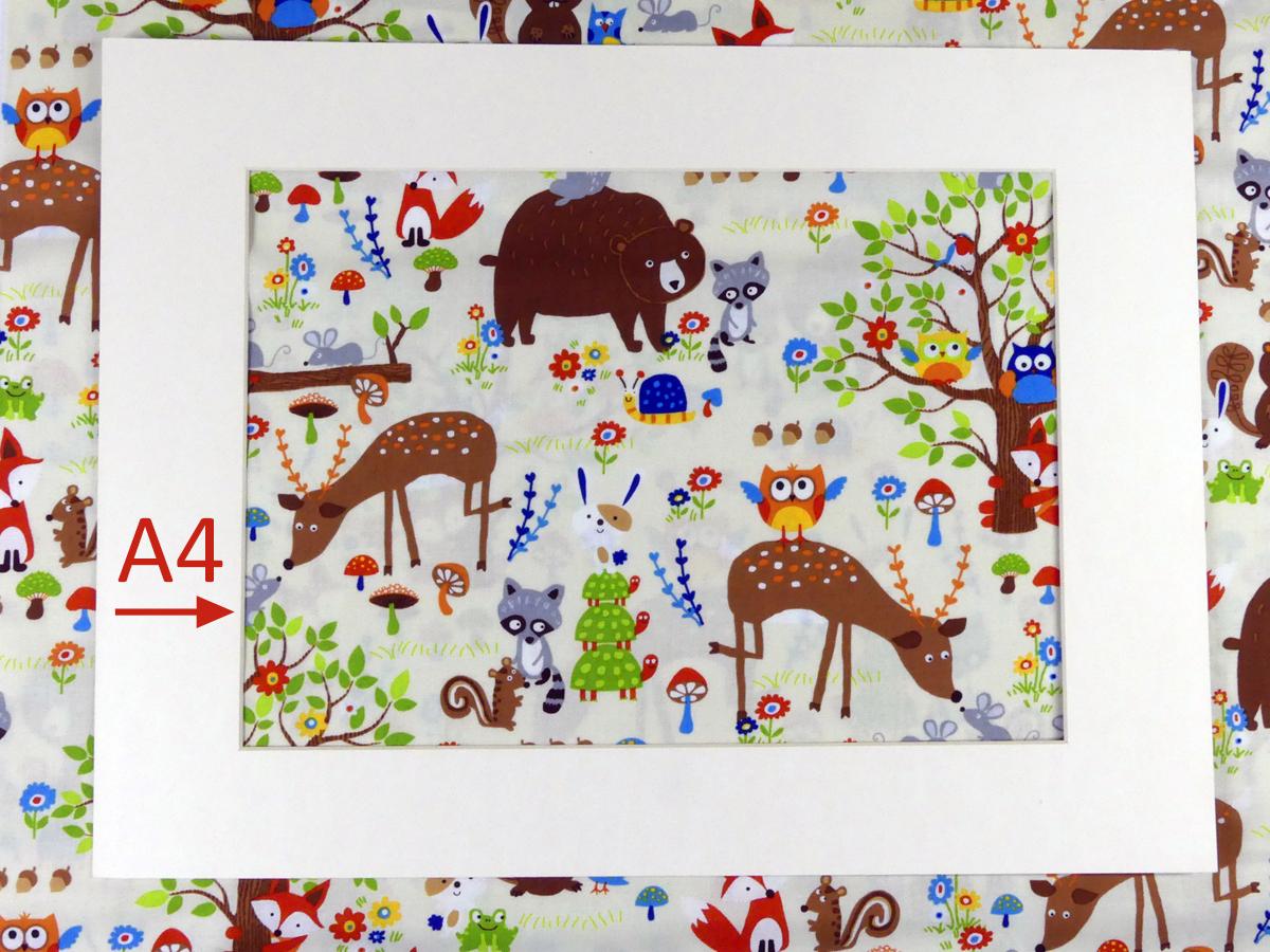 Patchworkstoff Timeless Treasures A4 Ansicht Tiere Kinderstoff